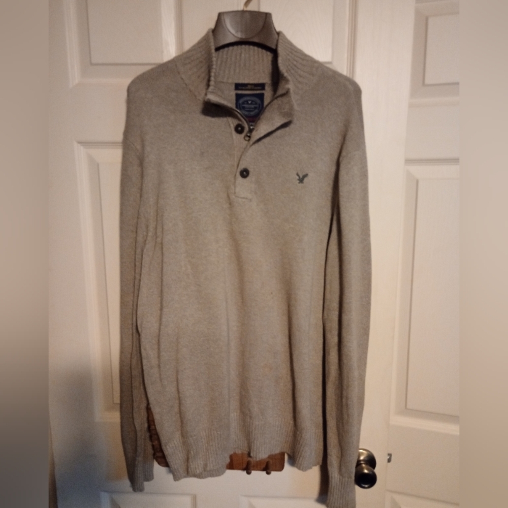 Men's Beige American Eagle Athletic Fit Sweater Size XXL